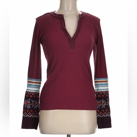 Free People Tops - Free People ❤️ We The Free Knit Cuff Sleeve Thermal Layering Top